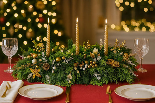 Centro de Mesa Dorado